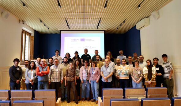 Grupo de trabajo en Barcelona en la celebración de la 2ª Reunión de Seguimiento del proyecto europeo SenForFire