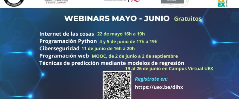 iImagen de las Webinars DIH de la UEx En Junio