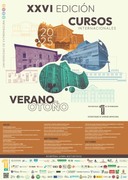 Cartel XXVI CURSOS DE VERANO UEX Listado Cursos