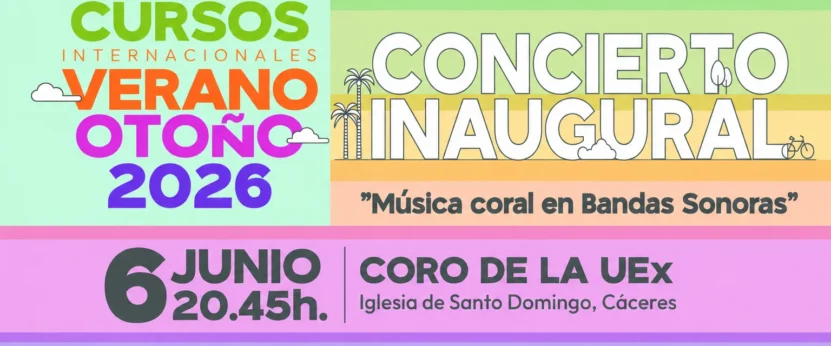 Cartel horizontal concierto inaugural XXVII Cursos Internacionales de Verano/Otoño