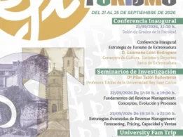 Cartel I Semana Internacional del Turismo en la UEx